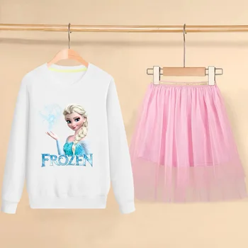 Disney Baby Girl Dress Bērniem Drēbes Princess Saldēti Anna Elsa Dress Sniega Karaliene Cosplay Kostīms Puse, Dzimšanas Dienas, Bērnu Apģērbu