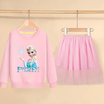 Disney Baby Girl Dress Bērniem Drēbes Princess Saldēti Anna Elsa Dress Sniega Karaliene Cosplay Kostīms Puse, Dzimšanas Dienas, Bērnu Apģērbu