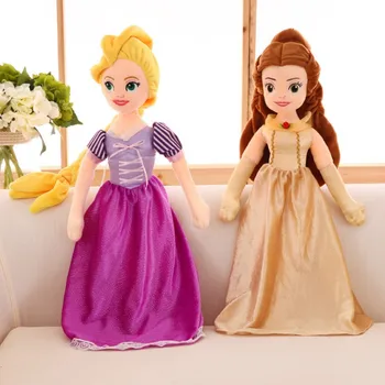 Disney Princess Plīša Rotaļlietas 55CM sniegbaltīte Sirēna Bell Pelnrušķīte Princess Leļļu Augstas Kvalitātes Dāvanu Labākajiem Rotaļlietu Dzimšanas dienas Dāvanas