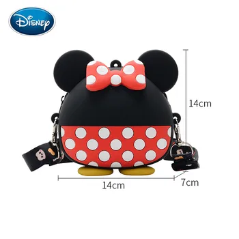 Disney Silikona Mickey Minnie Bērnu Mini Soma Pleca Soma korejas Karikatūra Meitenes Messenger Bag Bērnu Monēta Maku