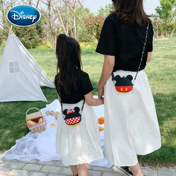 Disney Silikona Mickey Minnie Bērnu Mini Soma Pleca Soma korejas Karikatūra Meitenes Messenger Bag Bērnu Monēta Maku