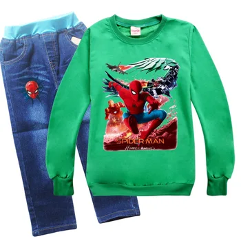 Disney Zēnu Drēbes Zirnekļcilvēka Toddler Zēnu Sporta Tērps Bērniem, Drēbes Komplekti Kokvilnas Apģērbs, Kostīmi, 2gab Bērnu Apģērbu Komplekti 24171