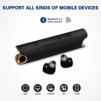 DISOUR USA S2 TWS Bluetooth Earbuds Austiņas Stereo Mini Sporta Mūziku Bezvadu Austiņas Ar Uzlādes Lodziņā TWS Klausuli Xiaomi