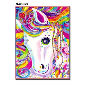 DIY Dimanta Izšuvumi Sienu Dekoratīva Cartoon Krāsa Zirgu Dimanta Krāsošana Mozaīkas Krāsošana MH119