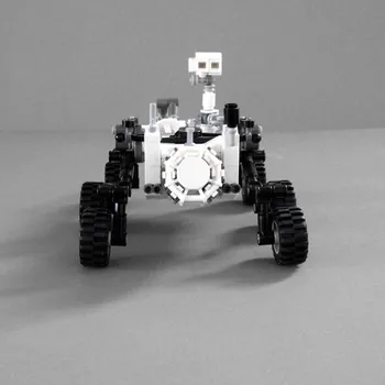 DIY Kosmosa Staciju Raķešu Lunar Lander Ziņkārības Rover Shuttle Kuģa Modelis Celtniecības Bloki lepined Ķieģeļi Rotaļlietas Bērniem Dāvanas