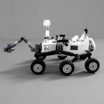 DIY Kosmosa Staciju Raķešu Lunar Lander Ziņkārības Rover Shuttle Kuģa Modelis Celtniecības Bloki lepined Ķieģeļi Rotaļlietas Bērniem Dāvanas