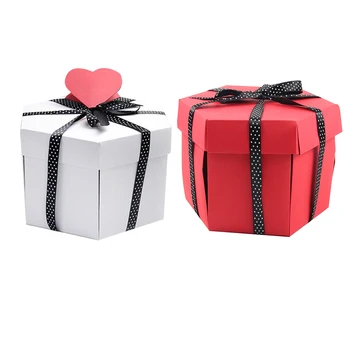 DIY Love Explosion Box Pārsteigums, Mīlestība Albums Dāvanu Kaste Jubileju Valentīna Dzimšanas dienu, Kāzu DIY Atmiņu Foto Albumu Kaste