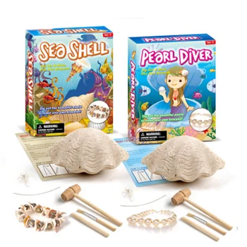 DIY Puzzle Samontēti Arheoloģiskie Izrakumi Komplekti, Rotaļlietas DIY Shell Pearl Rokassprādzi Meitene Dinozauru Rakšana Priekšlaicīgas Mācību