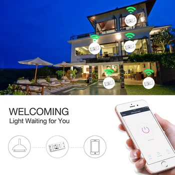 DIY WiFi Smart Gaismas Slēdzis Universālais Slēdzis TimerWireless Tālvadības pults Darbojas ar Alexa, Google Home IFTTT Smart Home