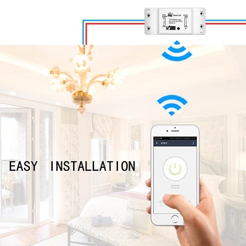 DIY WiFi Smart Gaismas Slēdzis Universālais Slēdzis TimerWireless Tālvadības pults Darbojas ar Alexa, Google Home IFTTT Smart Home