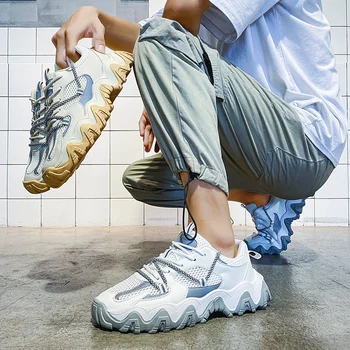 Dizainers Sneaker Mans Apavi Čības Vīriešiem Kurpes Gadījuma Modes vasaras Vīriešu Amortizācija Kurpju Mežģīnes Up Dzīvokļi, Elpojošs 20504
