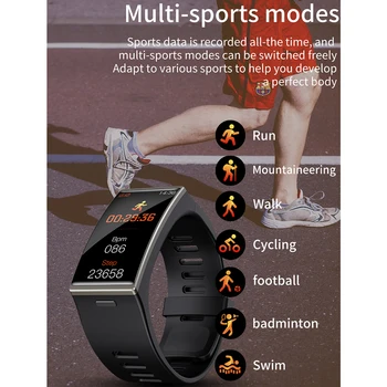 DM-12 Smart Skatīties Vīrieši 1.9 Collu 170*320 Ekrāna Smartwatch Sieviešu IP68 Ūdensnecaurlaidīga Josla Sporta Sirdsdarbības Ātrums, asinsspiediens, Android vai IOS