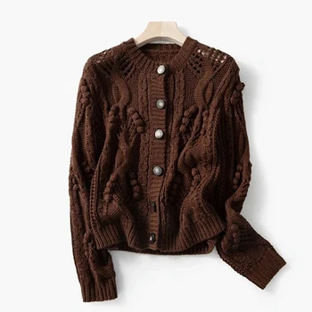 Dobi No Trikotāžas Džemperis Sievietēm Rudens Ziemas garām Piedurknēm O kakla Ikdienas Jaka Vintage Džemperis Sviedri 2020. Gadam Streetwear