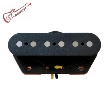Donlis elektriskā ģitāra diy daļas, melna krāsa alnico 5 TL tilta guitar pickup par tele ģitāras ar auduma vadi