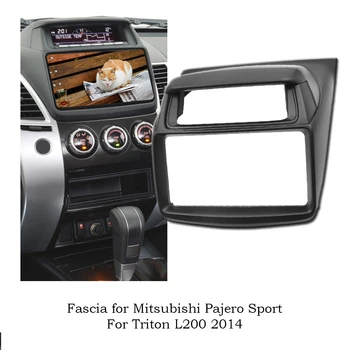 Douoble 2Din Auto Radio Fascijas Par Mitsubishi Pajero Sport L200 Triton DVD Stereo Karkasa Paneļu Pielāgošanas Paneļa Bezel Apdares Komplekts