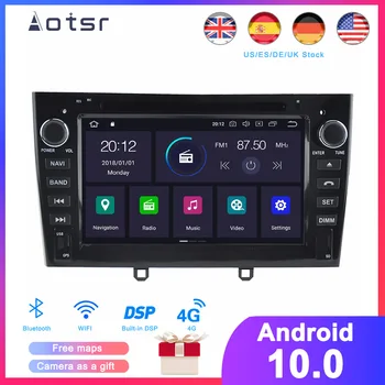 DSP Android 10.0 Auto GPS Navigācija, DVD Atskaņotāju Peugeot 408/308 2007+ Auto Stereo Radio Multimediju atskaņotājs, Galvu Vienība Ieraksti