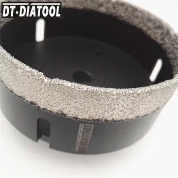 DT-DIATOOL 4gab/set Sausā Vakuuma Lodēts Dimanta Urbšanas Core Biti Keramikas Flīžu, Akmens, Marmors Caurumu Redzēju Core Kuteri