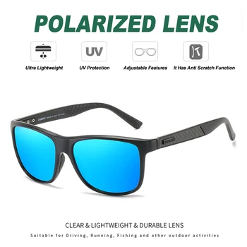 DUBERY Jaunu Klasisks Dizains Polarizētās Saulesbrilles, Vīriešu UV400 Spogulis, Objektīvs, Braukšanas, Sporta Laukums, Saules Brilles Vīriešiem Vīriešu Toņos A15