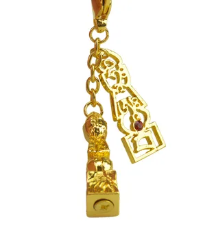 Dubultā 5 Elements Pagoda Keychain ar Dzīvības Koks Amuletu Keychain Mājas Apdare Auto Atslēgu Ķēdes AA187