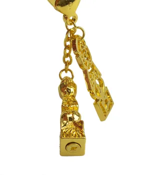 Dubultā 5 Elements Pagoda Keychain ar Dzīvības Koks Amuletu Keychain Mājas Apdare Auto Atslēgu Ķēdes AA187