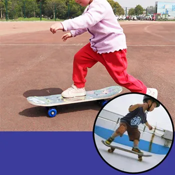 Dubultā Šūpuļzirgs Skateboard Kids Longboard Karikatūra Childern Sporta Pilnīgu Skeitborda 17 Collu Dāvanas Skateboarder Bērns #39