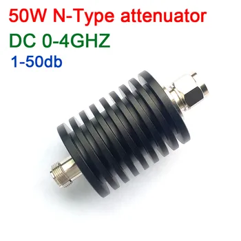 DYKB 50W N-Tips RF attenuator Koaksiālie fiksētu 1db., 2db,3db.5db,6db.10db.15db.20db.30db,40 db 50DB DC-4GHz F mikroviļņu komunikācijas
