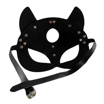 Dzimums Pieaugušo Produkti SM Seksa Rotaļlietu BDSM Sieviešu Ādas Acu Maska & Apkakles Catwoman Cosplay Pieaugušo Maska Spēli Puse Sejas Maskas