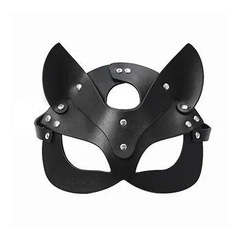 Dzimums Pieaugušo Produkti SM Seksa Rotaļlietu BDSM Sieviešu Ādas Acu Maska & Apkakles Catwoman Cosplay Pieaugušo Maska Spēli Puse Sejas Maskas