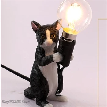 Dzīvniekiem Galda Lampas Ziemeļvalstu Bērnu Guļamistaba Sveķu Kaķis Galda Gaismas Galda Lampa, Gaismeklis, mājas Dekoru nakts gaisma gaismas Ķermeņi,