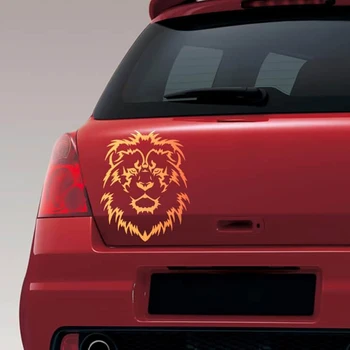 Dzīvnieku Bildītes Lion King Auto Uzlīme Mākslas Automašīnas Aizmugurējā Loga Bufera Dekoru Modelis Uzlīmes Silver Gold Black Uzlīmes L1175 22041