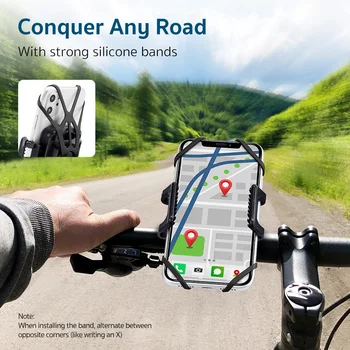 EAR Motociklu Tālruņa Turētājs IPhone, Samsung, Huawei Xiaomi Universālā Tālrunis Dažādi Leņķi Stends, Velosipēdu Stūres Skava