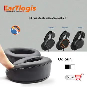 EarTlogis Nomaiņa Ausu Spilventiņi, lai SteelSeries Arctis 3 5 7 Austiņas Daļas Earmuff attiecas Spilvena Tases spilvens