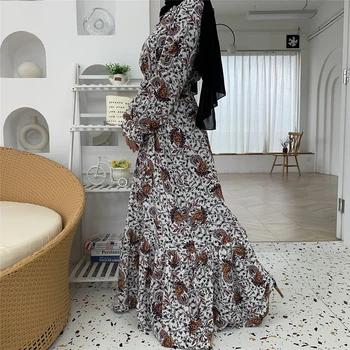 Eid Mubarak Kaftan Dubaija Abaya Turcija Musulmaņu Kleita, Hijab Islāmu Caftan Kleitas Sievietēm Vestidos Eiropas Apģērbu Musulman De Režīmā