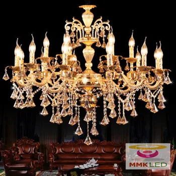 Eiropas augstas kvalitātes cinka sakausējuma crystal svece kulons lampas dzīvojamā istaba, restorāns, guļamistaba hotel penthouse liels kulons lampas 13529