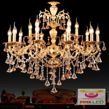 Eiropas augstas kvalitātes cinka sakausējuma crystal svece kulons lampas dzīvojamā istaba, restorāns, guļamistaba hotel penthouse liels kulons lampas