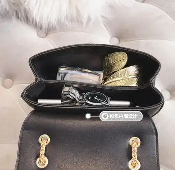 Eiropas Modes Dāmas Kvadrātveida soma 2019 NewQuality PU Ādas Sieviešu Dizaineru Luksusa Somas Bloķēšanas Ķēdes Plecu Messenger Somas