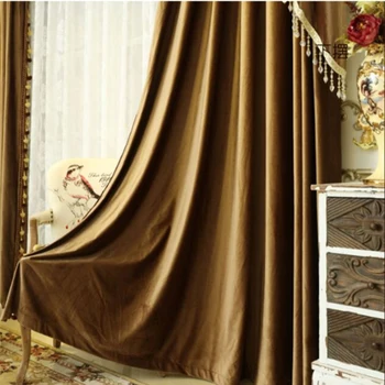 Eiropas Stila Aizkariem, lai Dzīvo, Ēdamistaba, Guļamistaba tīrtoņa Krāsu nīderlandes Samta Aizkariem Valance Aizkari Dzīvojamā Istaba
