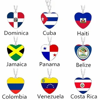 Eiropas un Amerikas Karogi, Panama, Beliza, Dominika, Kolumbija, Kuba, Haiti, Venecuēla, Jamaika, Kostarika Karoga Kaklarota