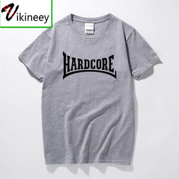 Eiropā Izmēru XXL Hardcore T-krekls Vīriešu Modes Hardcore T krekls Fun Hardcore Tshirts Īsām Piedurknēm Kokvilnas t-veida Camisetas Homme