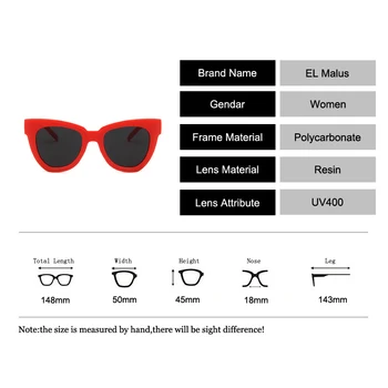 [EL Malus]2018 Jaunu Retro Cat Eye Rāmja Saulesbrilles Sievietēm Sieviešu UV400 Red Tan Objektīvs Leoparda Toņos Sexy Dāmas, Saules Brilles