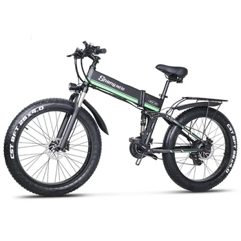 Elektrisko velosipēdu 1000W Tauku Riepu Elektrisko Velosipēdu 48V Pieaugušo ebike Kalnu Velo Velosipēdu 48V12.8AH Litija Akumulators Shengmilo
