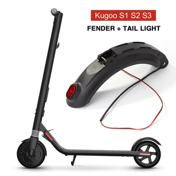 Elektriskā Motorollera Fender Mudguard Spārnu + lukturu par KuGoo S1 S2 S3 Scooter Skeitborda Daļas, Piederumi