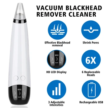 Elektriskā Vakuuma Uzsūkšanas Blackhead Noņemšanas USB Lādējamu Sejas Poru Tīrāku Pinnes Pūtīte Melnu Galvu Nosūcējs Sejas Ādas Kopšanai
