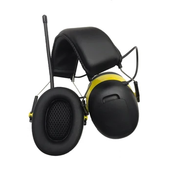Elektroniskā Dzirdes Aizsargs Earmuff ABS+sūklis NRR 22dB Ausu Aizsargs LCD Displejs AM FM Radio Earmuff Rūpnīcas