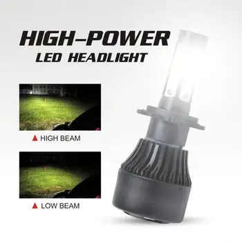 Elglux Super spilgti H4 COB LED Chip Auto Auto Lukturu 80W 12000LM High Low Beam Viss Vienā Automobiļu Lampas 6500K 8000K 12V