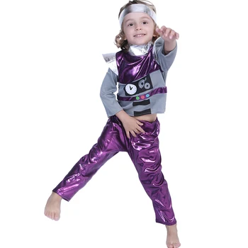 Eraspooky Toddler Astronauts Halloween Tērpu KidsRetro Robots Kostīmu Zēns Kosmonautu Tērpus Bērnu Robots Cosplay Karnevāls