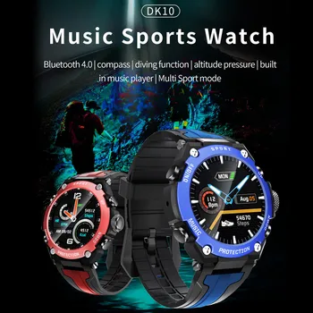 ESEED 2020. GADAM DK10 Smart Skatīties Vīrieši Spēlē Mūziku, Neatkarīgi 1.3 Collu skārienekrānu Bluetooth Kamera Laika Sporta Smartwatch