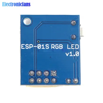 ESP8266 ESP01 ESP-01 RGB LED Kontrolieris Adpater WIFI Modulis Arduino IDE WS2812 WS2812B 5050 16 Biti, Gaismas Gredzenu Ziemassvētku DIY
