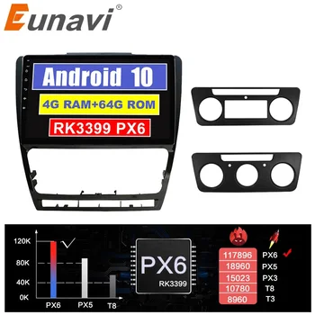 Eunavi 2 Din Android Auto Radio Audio, Lai SKODA Octavia 2 2007-Multivides Video Atskaņotājs Navigācija GPS RDS DSP BT 2din dvd nr.