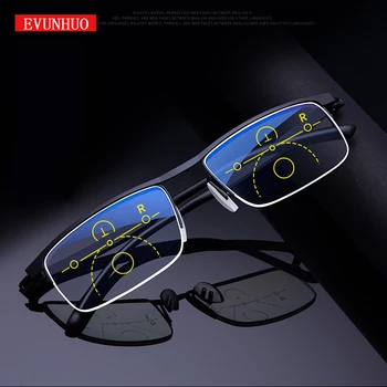 EVUNHUO Saprātīga pakāpeniski lasīšanas brilles, lai vīrieši sievietes tuvumā un divējāda lietojuma Anti-Zilās Gaismas automātiskās korekcijas Brilles 44818